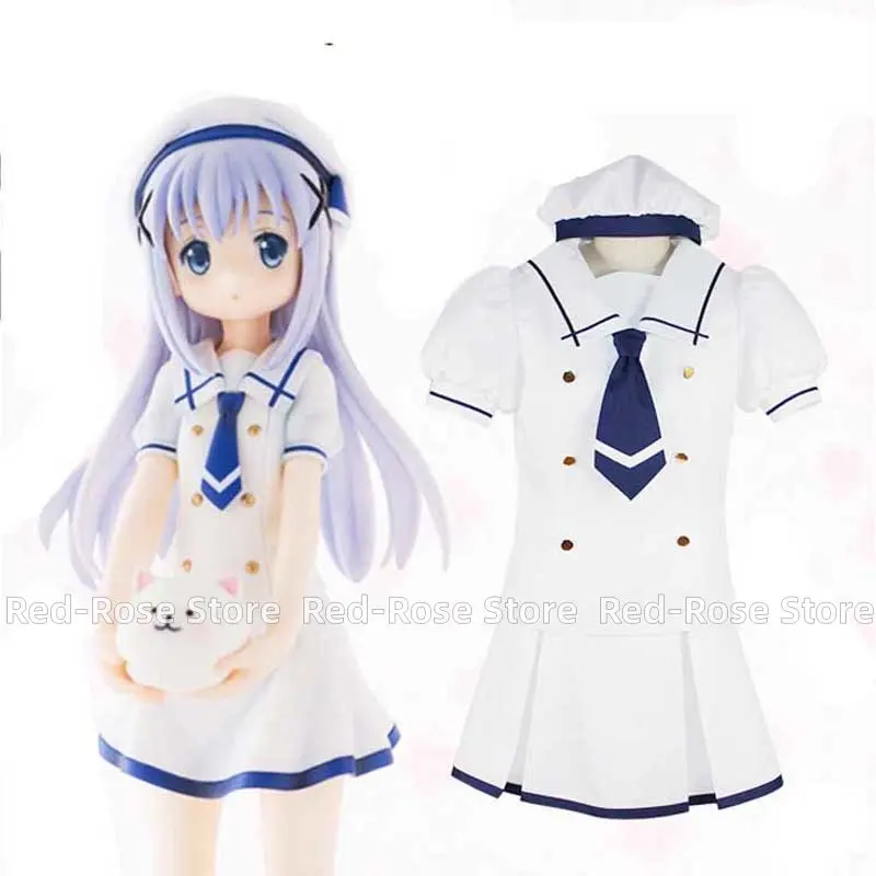 Is the order a rabbit? Kafuu Chino Cosplay Desu ka Gochuumon wa Usagi Desuka Costume Custom Made