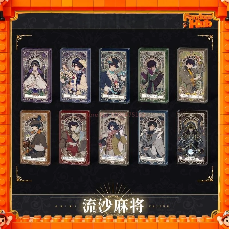 Genuíno senhor dos mistérios palhaço klein moretti anime merch caminho 9 seer para caminho 0 o tolo acrílico fluindo areia mahjong tijolo brinquedo