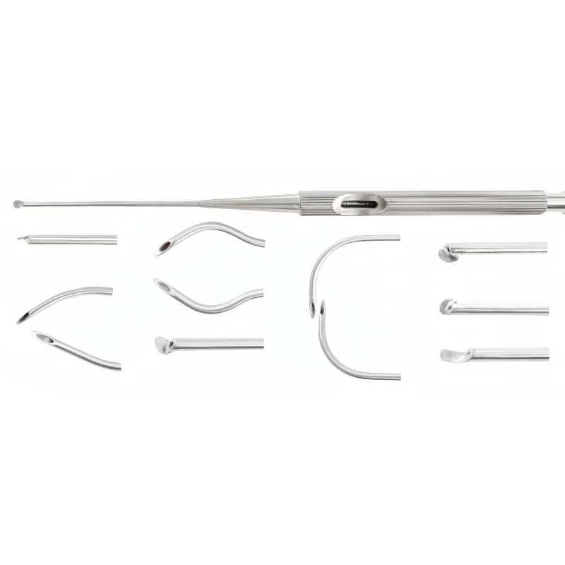 Ultra-fine With Suction Ear Tympanic Flap Knife Two Scrapers Microscopic Ear Hook Otolaryngology Surgical Instrument Discount