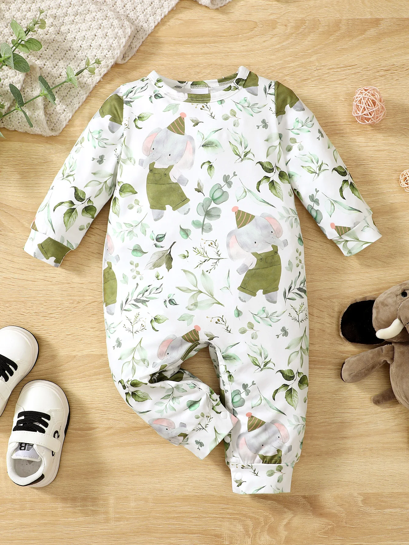 Summer Newborn Infant Baby Boys Romper Bear Print Short Sleeve Button Up Front Rompers Kids Onepiece Baby Suit