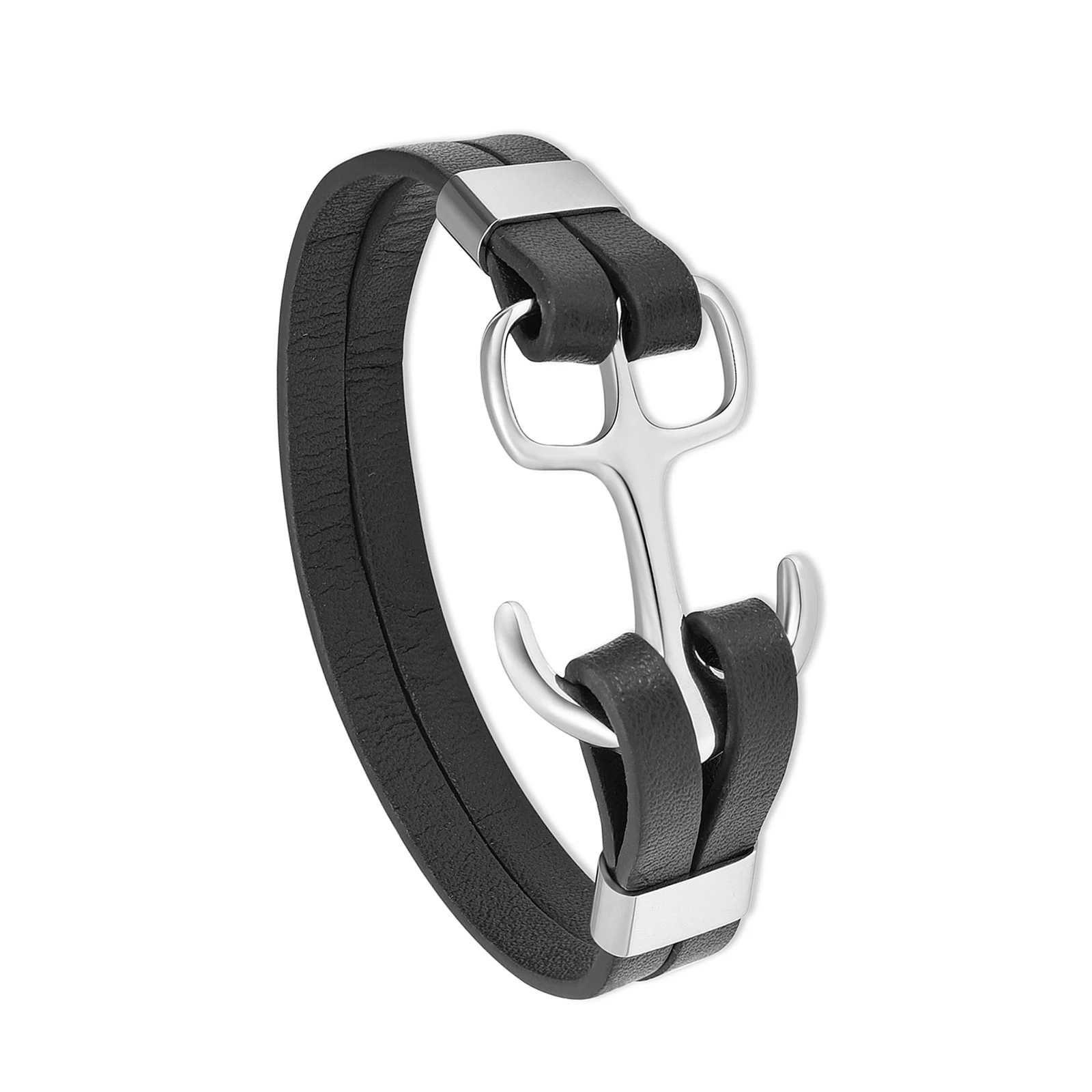 

Anchor Cremation Bracelet for Ashes Leather Urn Bangle for Loved Ones Ashes Holder Keepsake Cremation Jewelry