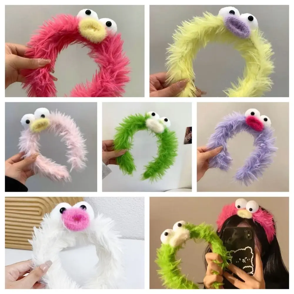 Fashion Hair Accessories Ugly Doll Headband Korean Style Hairbands Funny Hair Hoop Plush Headpiece Cartoon Hair Hoop Wash Face