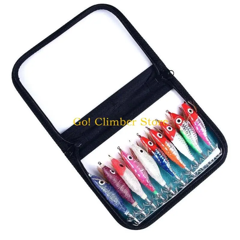 Q84C 10 قطعة طعوم صيد السمك مختلط الألوان طعوم صيد الروبيان المضيئة الاصطناعية #3