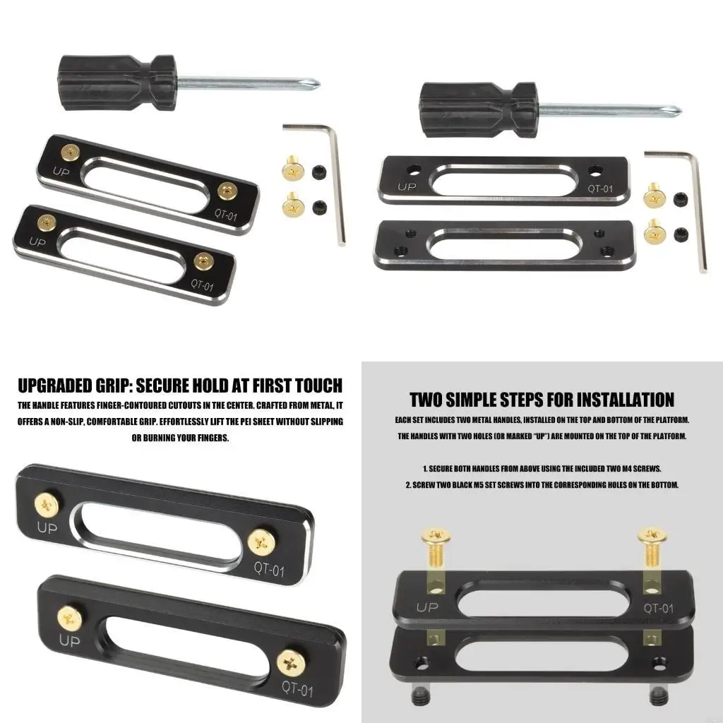

Q22A Durability Anodized Aluminum Handle for PEI Print Plate Corrosion Resistance