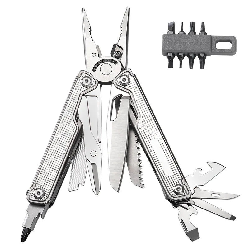 

Multitool Folding Pliers Multi-Function Camping Knife with Screwdriver Saw Blade Mini Scissors EDC Gear 2Cr13 Stainless Steel