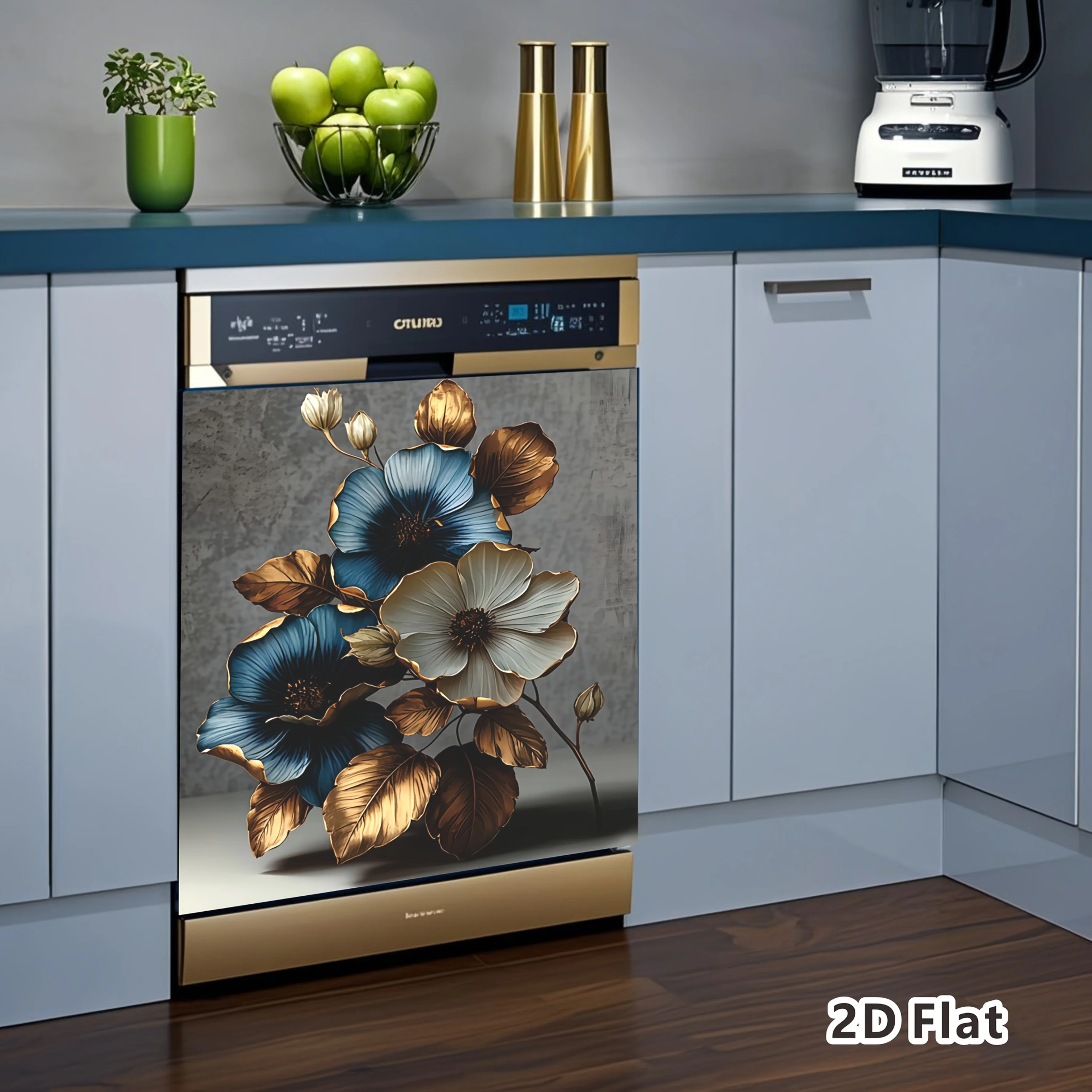 2D Flat 1 Piece Cam Orchid Flower Magnetic Dishwasher Cover Decorative Painting, Party Decoration, Flower Pattern Magnet