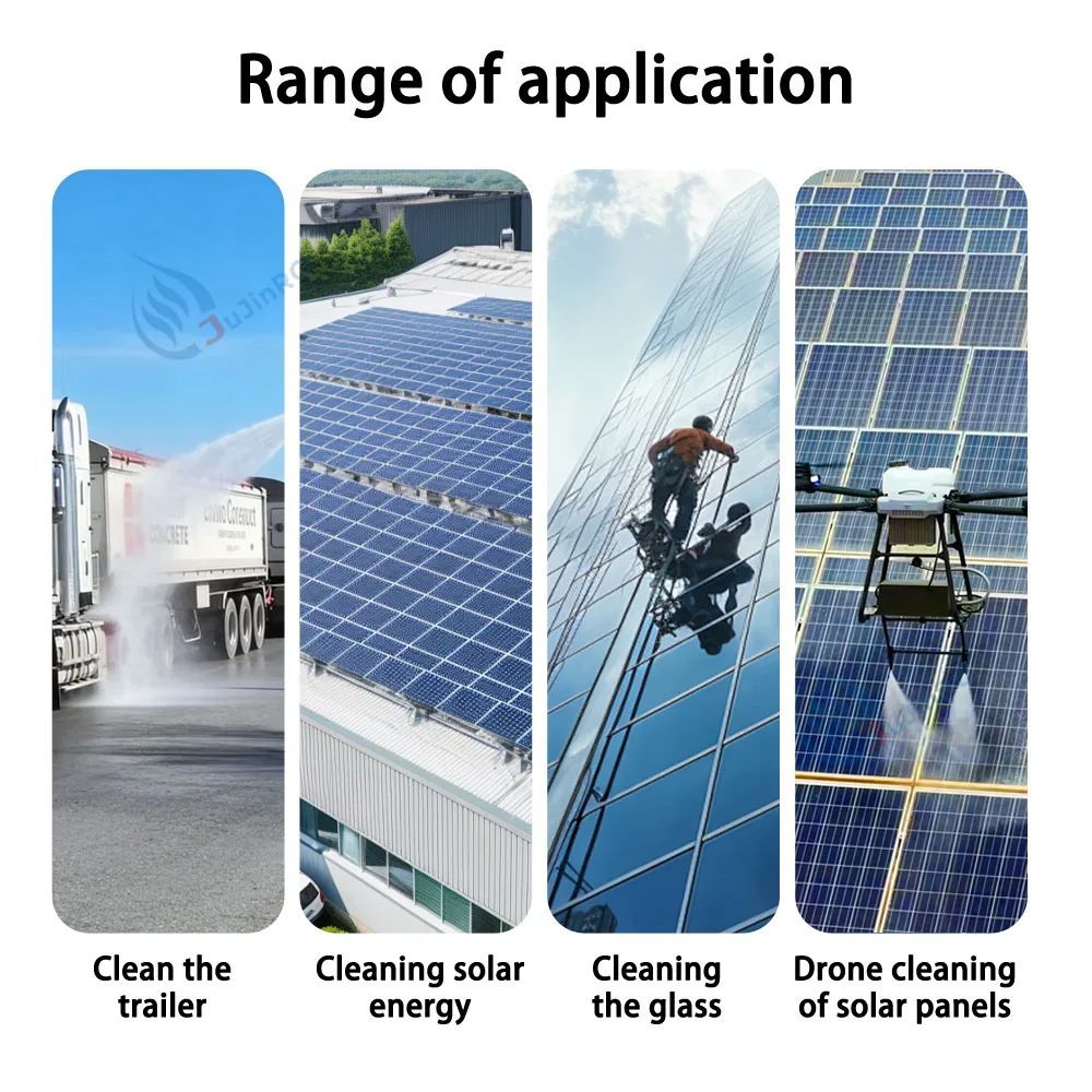 Mobile reverse osmosis water treatment system with pump, 500 litres/hour for window cleaning, automotive cleaning