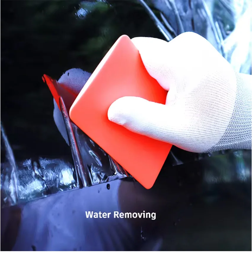 Car Color Change Film Fleece Squeegee For Vinyl Wrap TPU PPF Installation Auto Detailing Scraper Tool