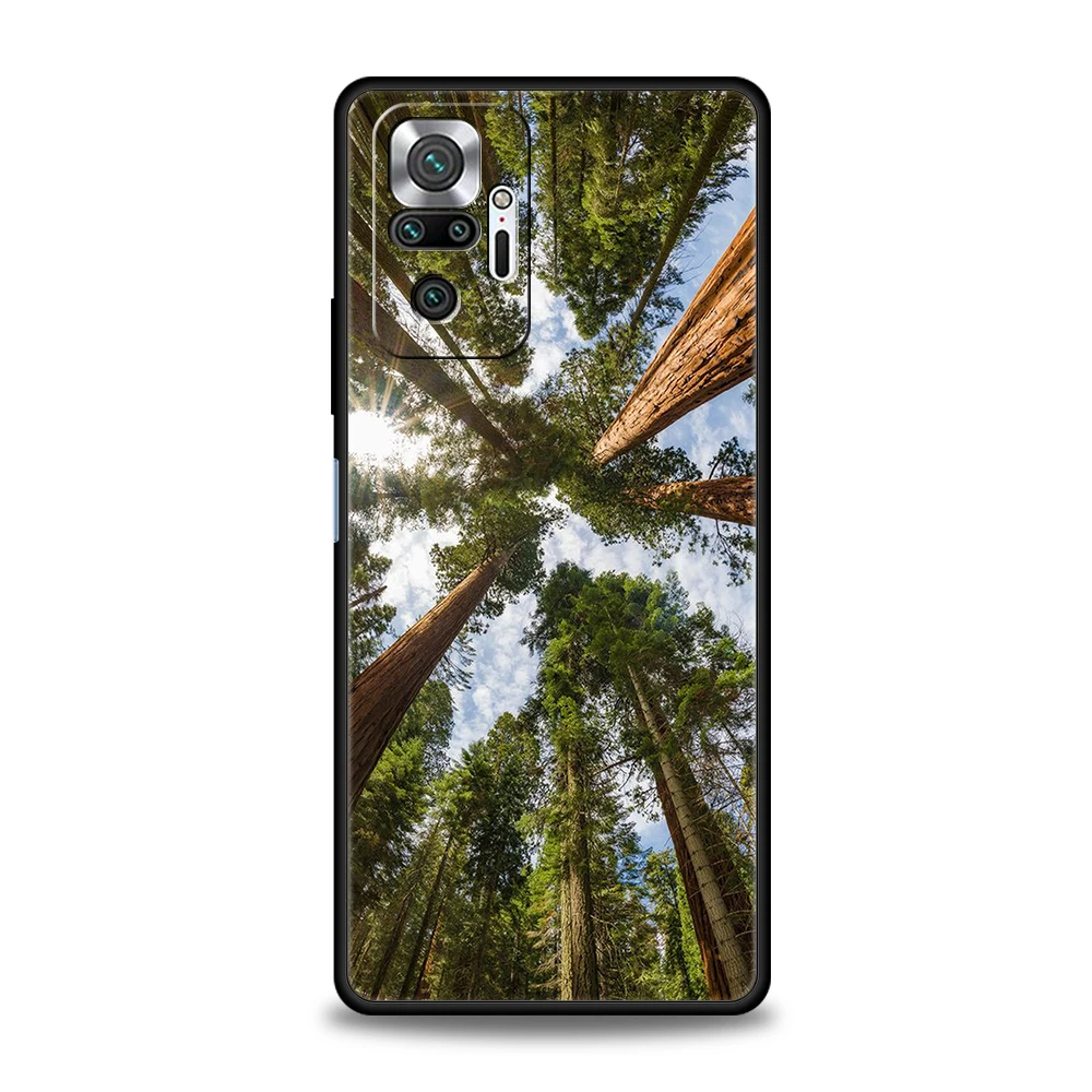 Funda de teléfono de árboles y naturaleza para Redmi 10c K50 Note 10 11 11T Pro 9 9s 8 8T 7 K40 Gaming 9A 9C 8A Pro Plus 5G funda de silicona