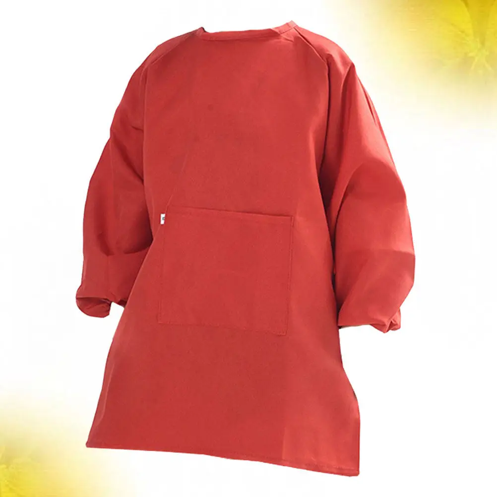 1Pcs Long Sleeve Painting Apron Smock for Art Drawing Crafts Watercolor Protection Adjustable Neck Tie Machine Washable