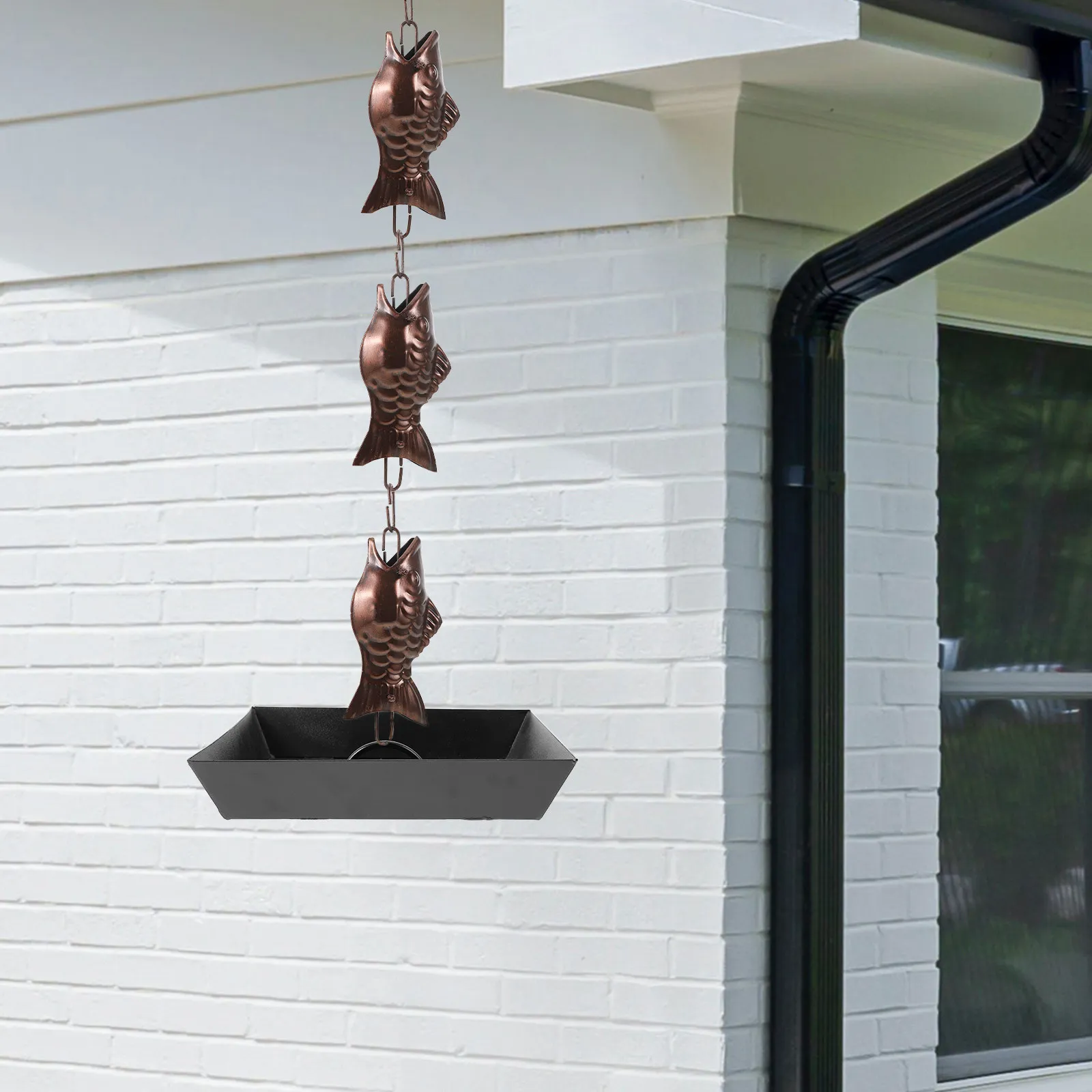 Garden Porch Aluminium Alloy Rain Chain Decorative Metal Rainchains for Gutters Rain Chain Basin Decorative Chimes Cups view 2