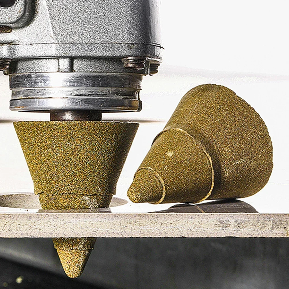 Broca de diamante chanfro Roda de polimento de gravura cônico para corte de telha, M10, 50x40mm, 1 Pack