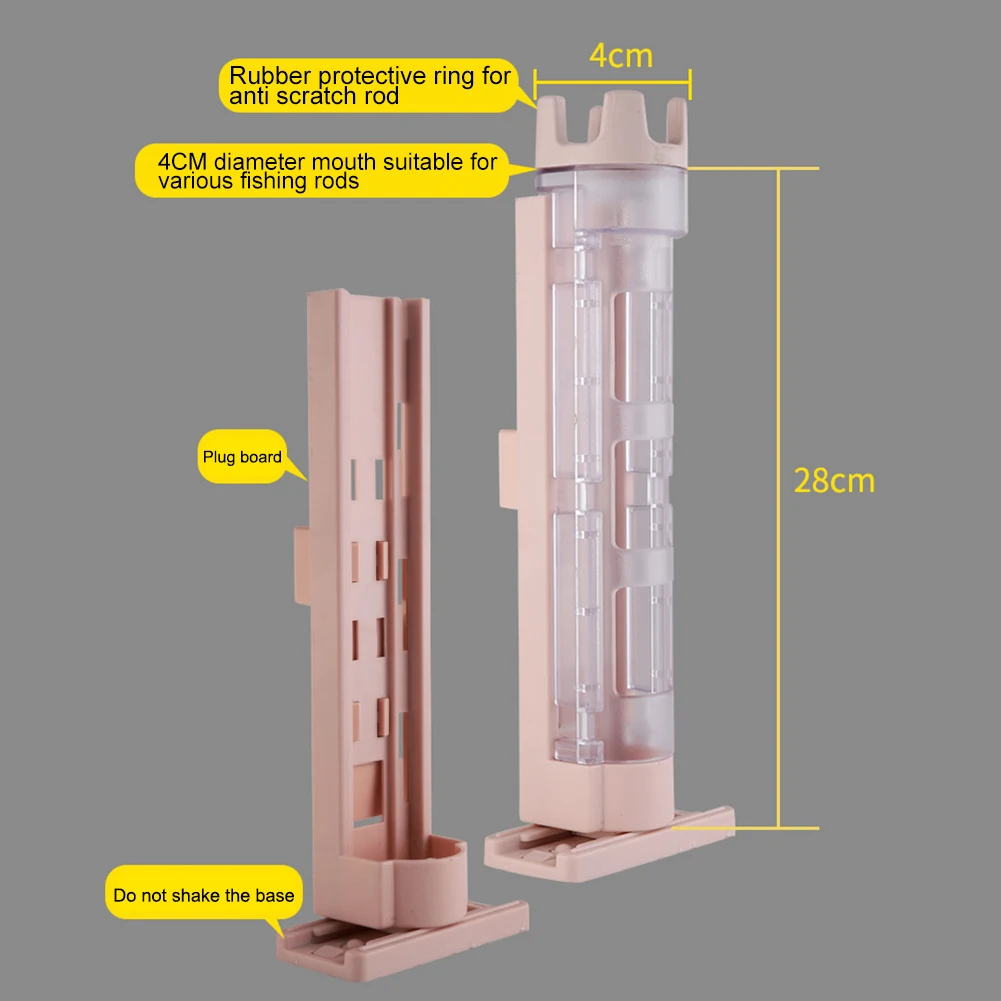 صندوق صيد بلاستيكي حامل قضيب صندوق صيد قابل للفصل حامل برميل قابل للتعديل تصميم محمول ملحقات خارجية #6