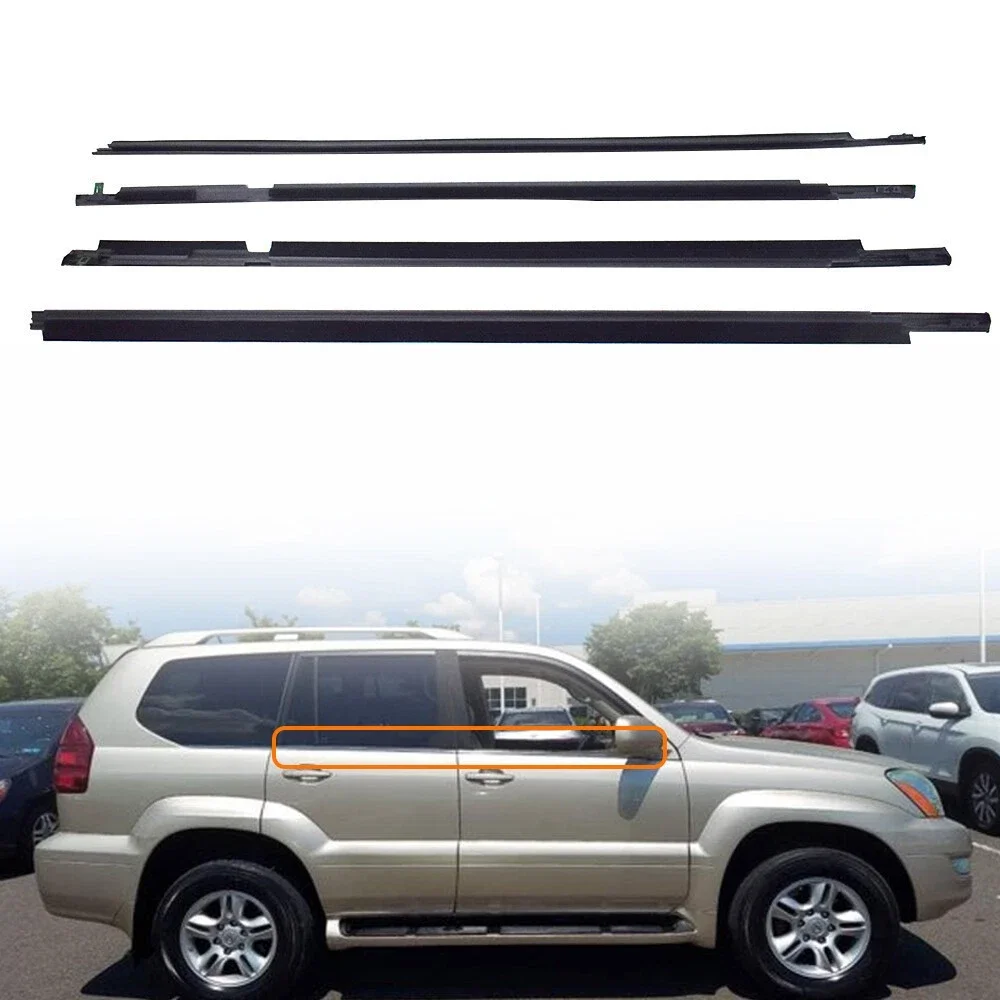 Window Weatherstrips Side Door Trim Sealing Belts Waterproof Strip For Lexus GX470 For Toyota Land Cruiser Prado 120 2003-2009