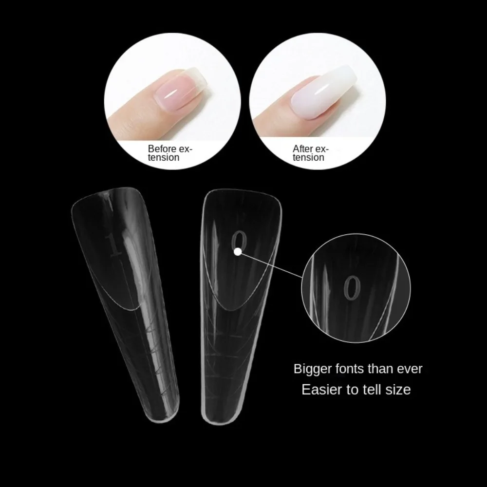 

150Pcs/Box Reusable Dual Forms Nail Mold Nails Coffin Full Cover French Manicure DIY Nail Art Accessories False Nails Tips