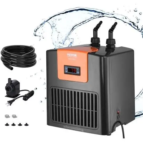 52 Gallon Aquarium Chiller, 1/10 Hydroponic Water Cooling System for Freshwater & for seawater Fish Tanks, Quiet Compressor &