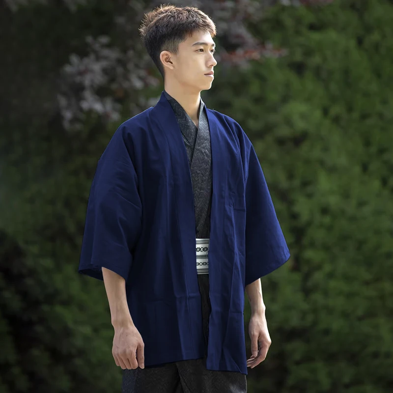 

Ukiyo-e Style Long Hanfu Cloak Retro Unisex Men Japanese Kimono Summer Casual Loose Yukata Haori Shirts Cardigan Ancient Cosplay