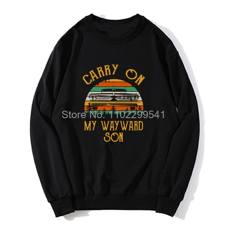 Men's Carry On My Wayward Son Hoodie Harajuku Drama TV Supernatural Sweatshirt Hip Hop Streetwear Cotton Clothing Tops Gift