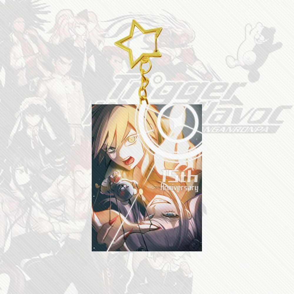 6 سنتيمتر لعبة Danganronpa سلسلة مفاتيح مصنوعة من الأكريليك نموذج تأثيري شخصيات حلية اكسسوارات عيد الميلاد جمع الهدايا