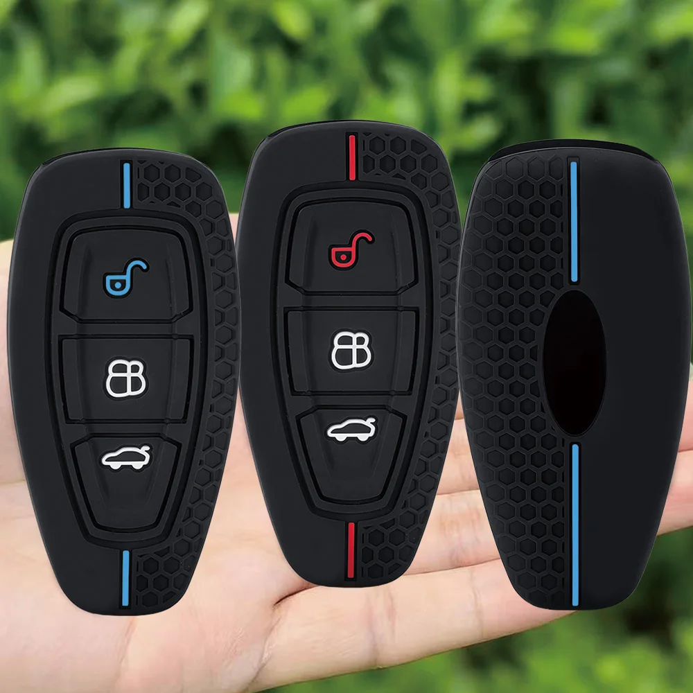 2026 Car Key Pack for Ford ST Line Fiesta Focus Mondeo Ecosport Kuga Puma Edge Escape Silicone Car Key Fob Case Accessories