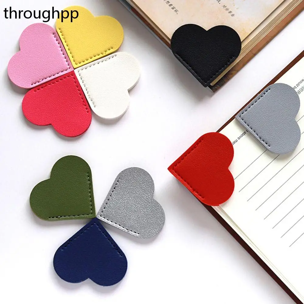 

Portable Creative Reading Bookmarks Simple Heart-shaped Corner Page Marker