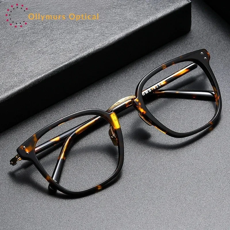 

Очки для зрения с титановой оправой из ацетата для мужчин и женщин: модный дизайн, линзы для близорукости и дальнозоркости