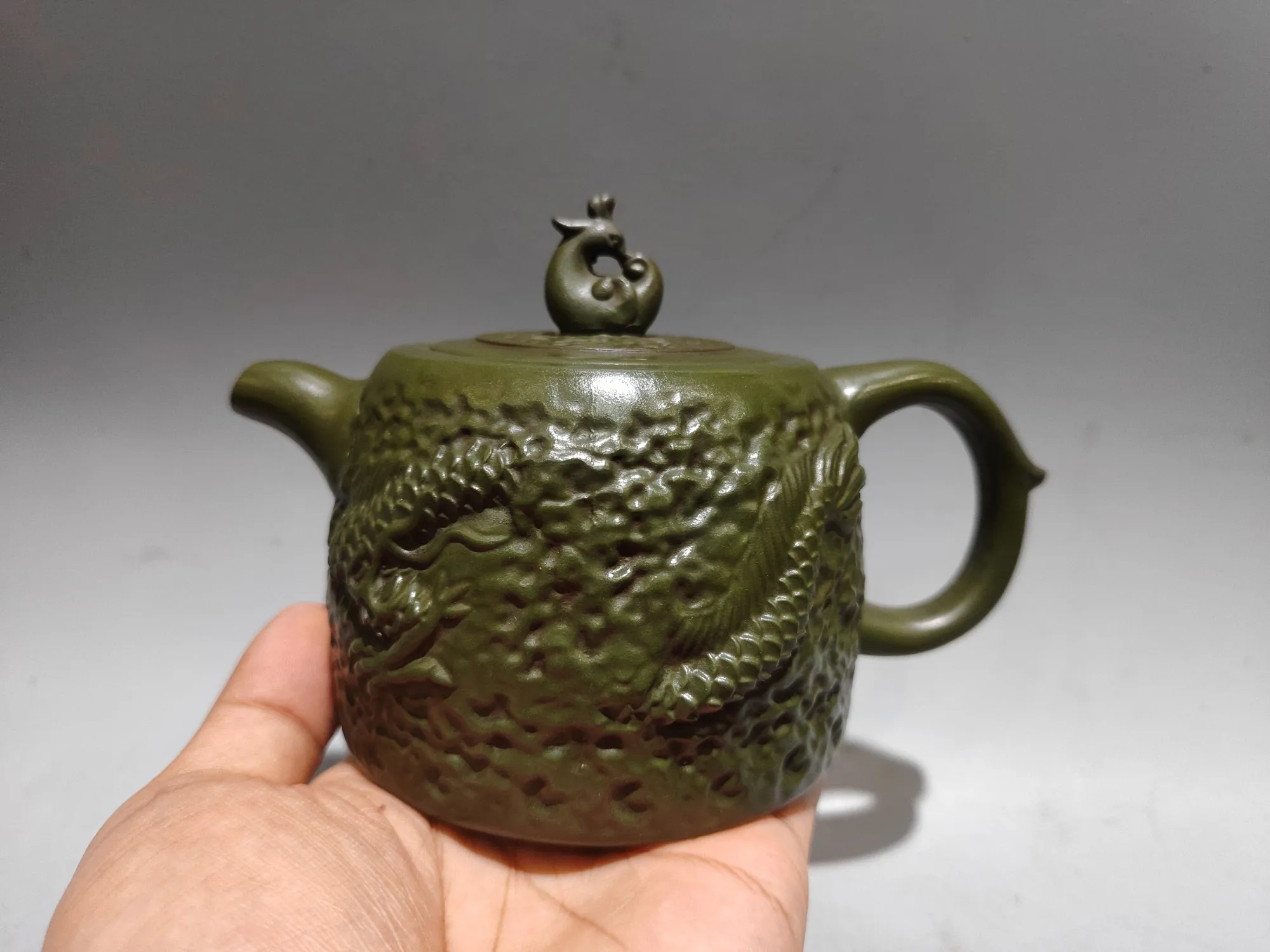 Yixing Teapot Purple Clay Pot High relief sculpture dragon pattern Phoenix covered teapot Teapot Kettle Tasting tea ceremony
