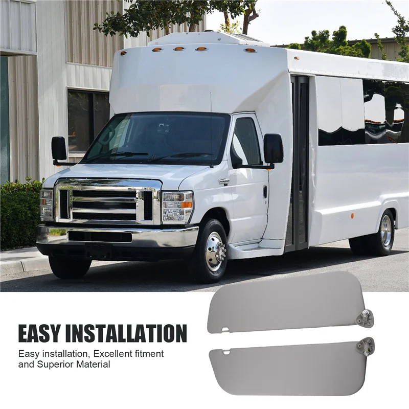 

AR-Car Left +Right Side Gray Sun Visor For Ford E-150 E-250 E-350 E-450 2009-2014 9C2Z-1504105-AA