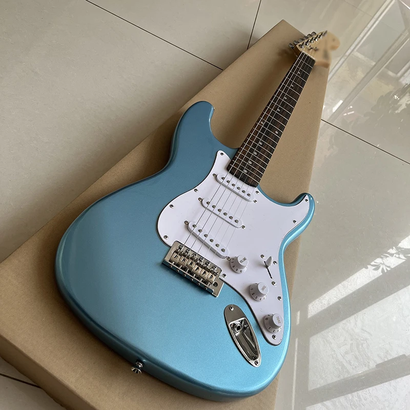 

Famous electric guitar, bright metal paint, professional wood, good timbre, free delivery to home.