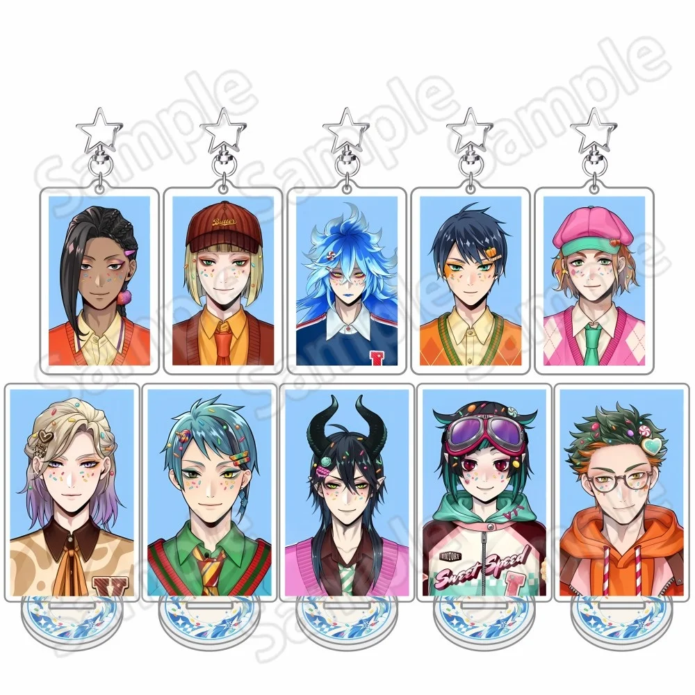 Twisted Wonderland Candy Theme 6-10cm Acrylic Stand Keychain Malleus Idia Anime Desktop Decor Collectible Bag Pendant Fan Gift