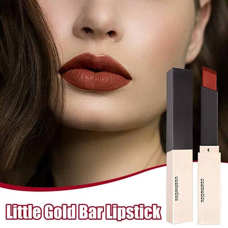 Matte Lipstick Waterproof Long Lasting Lipsticks Square Shape Non-Stick Cup Lip Gloss Highly Pigmented Quick-drying Lip Makeup