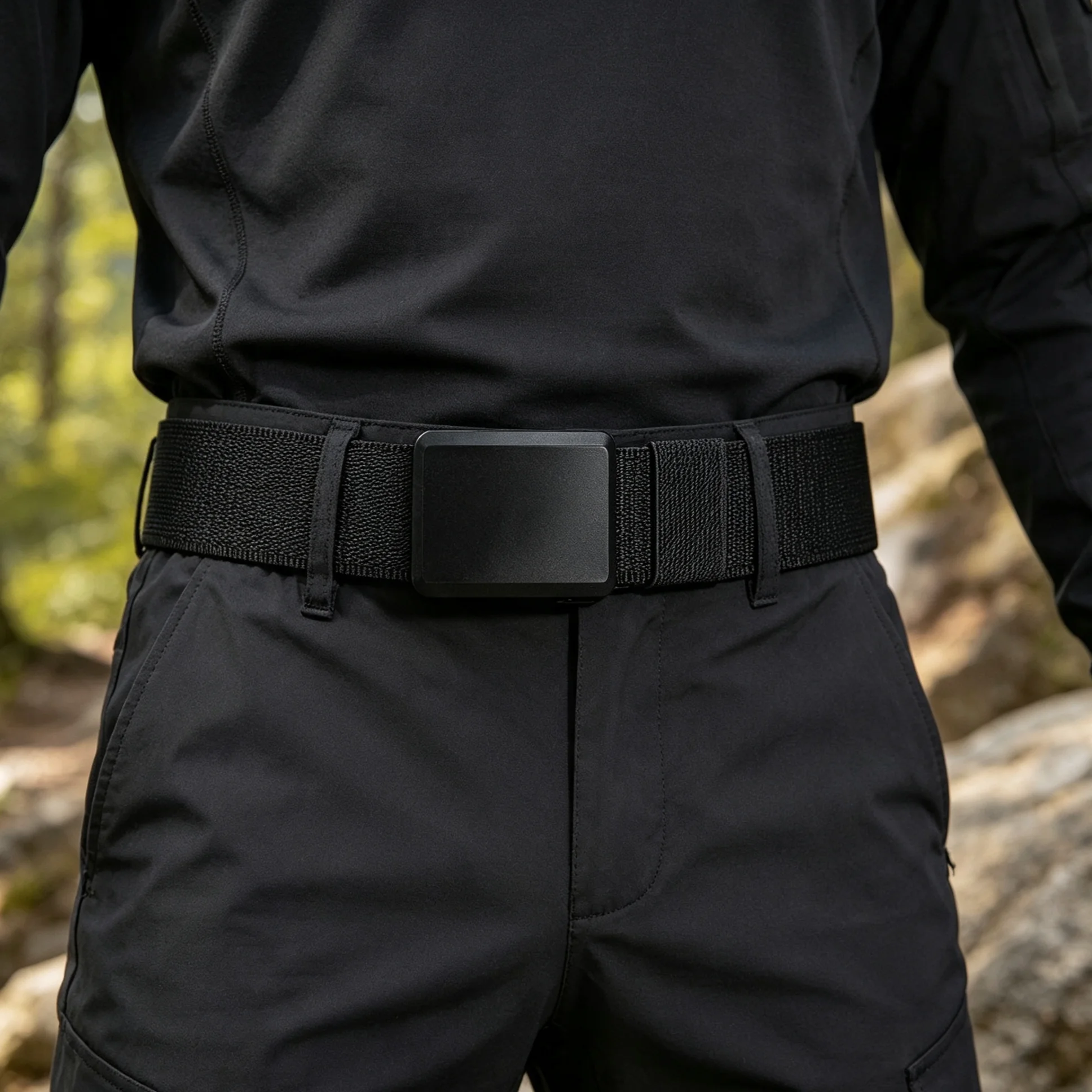 1Pc New Automatic Buckle Nylon Belt, Outdoor Hunting Multifunctional Tactical Canvas Belt High Quality Men Women Belt