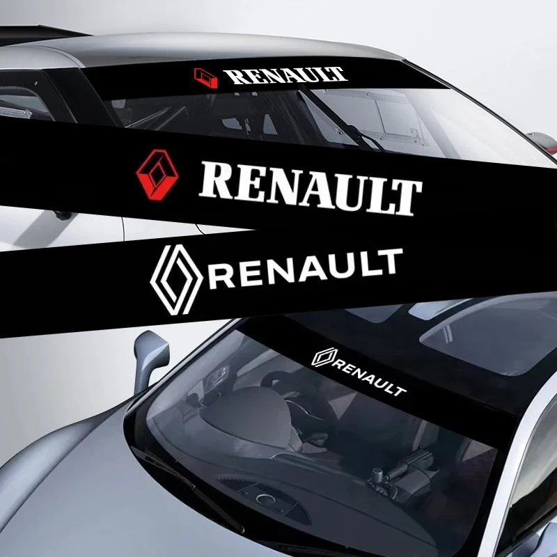 

Personalized and cool front windshield car sticker For Renault Sport Duster Megane 2 3 4 Clio Fluence Logan Captur Arkana Laguna