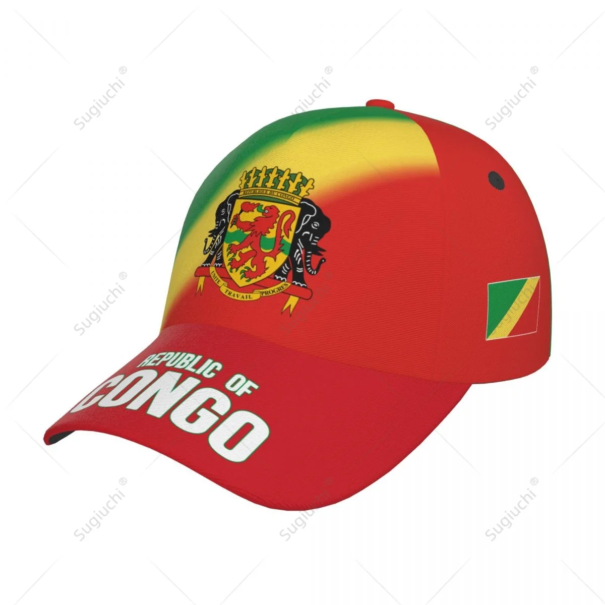 Unisex Baseball Cap Hat Republic Of Congo Flag Gradient 3D Printing for Tennis Outdoor Bike Bicycle Golf Baseball Sports Fans
