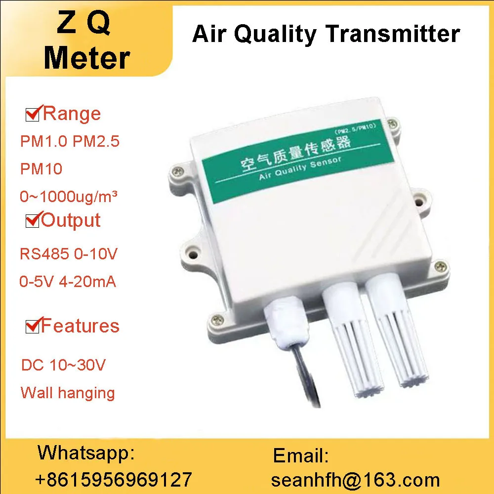 

Particulate matter detector transmitter air quality haze concentration temperature and humidity PM2.5/10 dust sensor