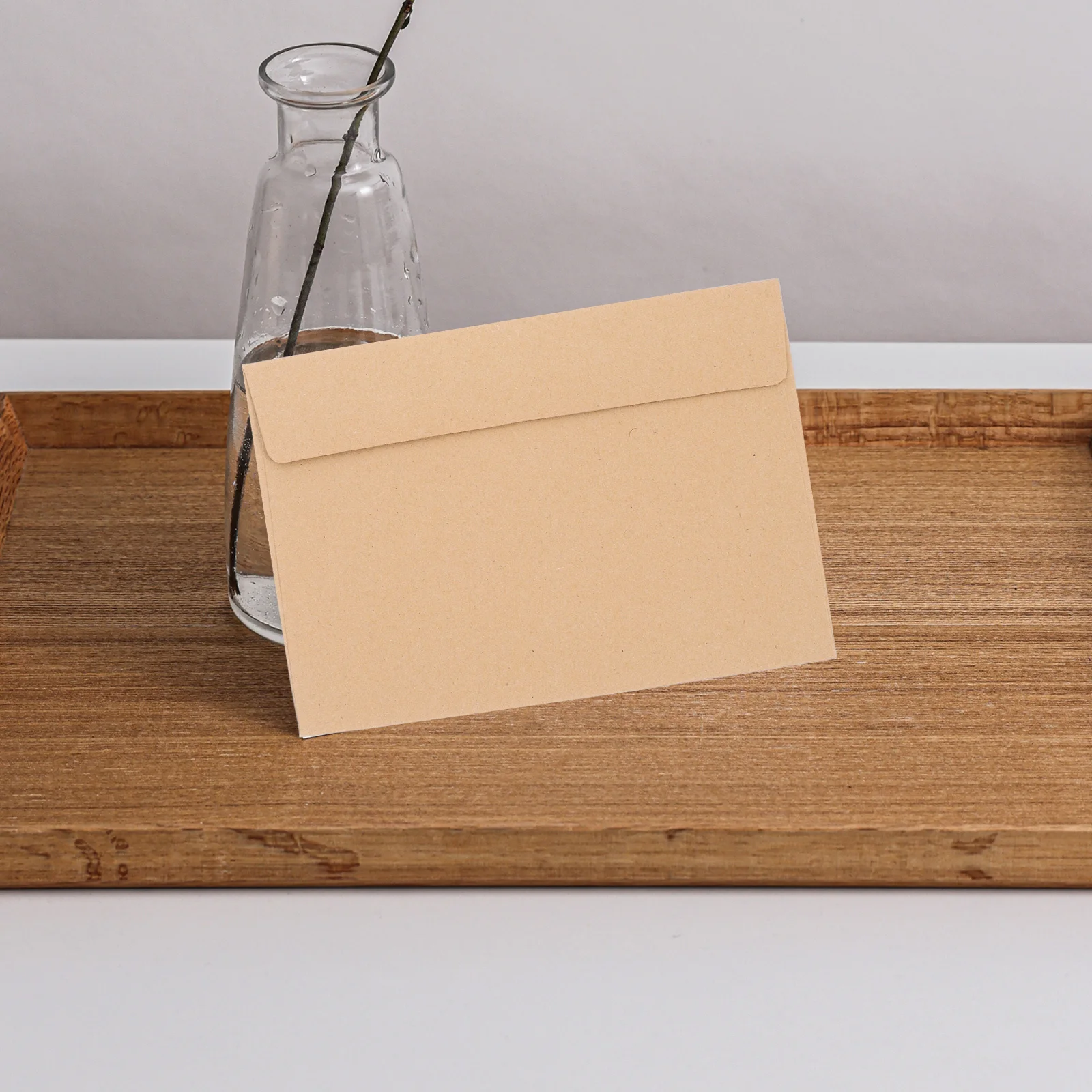 

50Pcs Kraft Paper Envelopes Thick Self Seal Brown Card Invitations Mailing Envelopes for Wedding Shower Greeting Cards