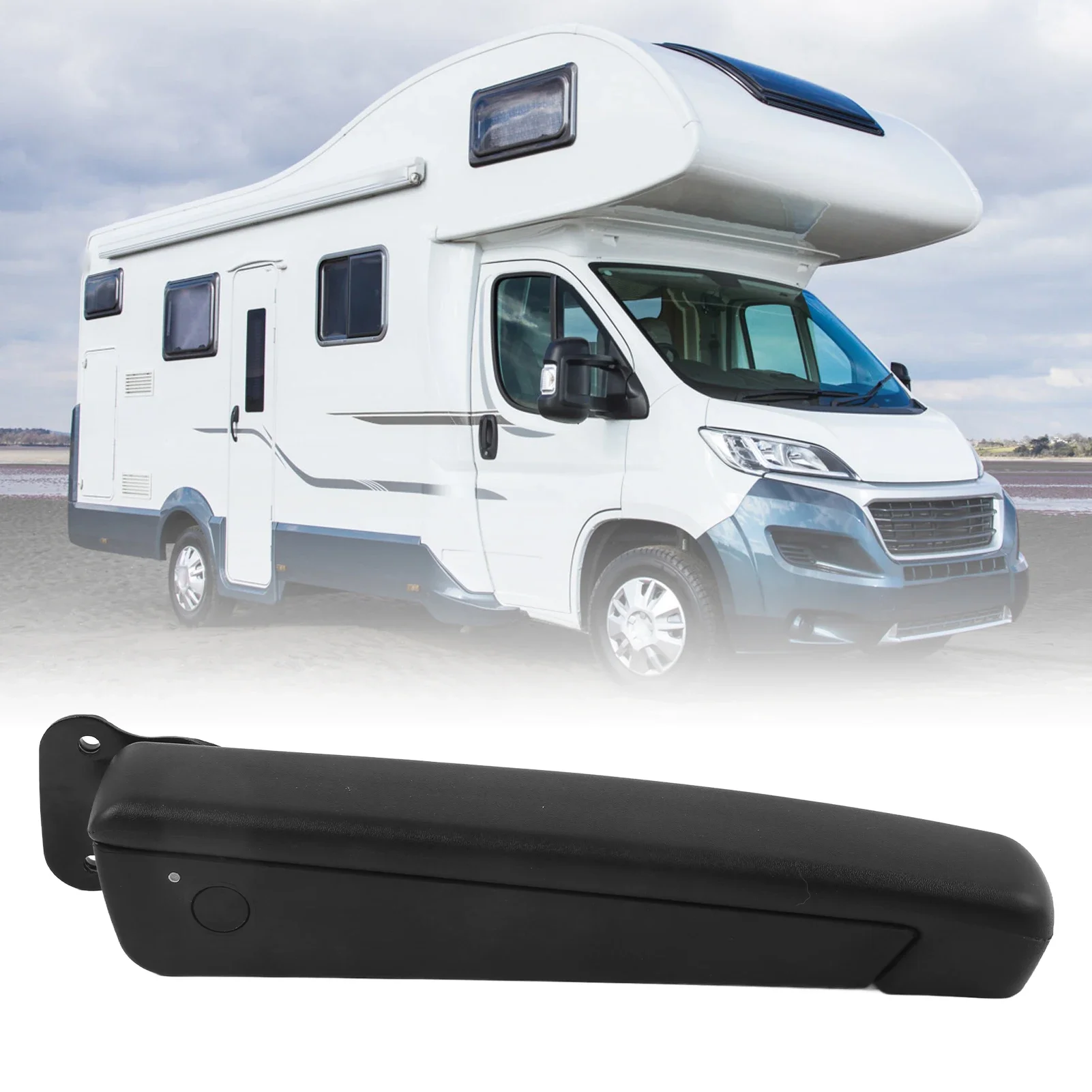 Adjustable RV Seat Armrest - 0-120° Shockproof & Wear-Resistant Replacement for Iveco Motorhome (Durable, Easy Install)