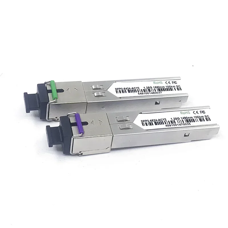 2 шт. 1 пара DFP2-4524-ACY2 Tx1490nm Rx1550nm DFB лазер 1G одномодовый Bidi SFP 100 км SC 1,25G SFP