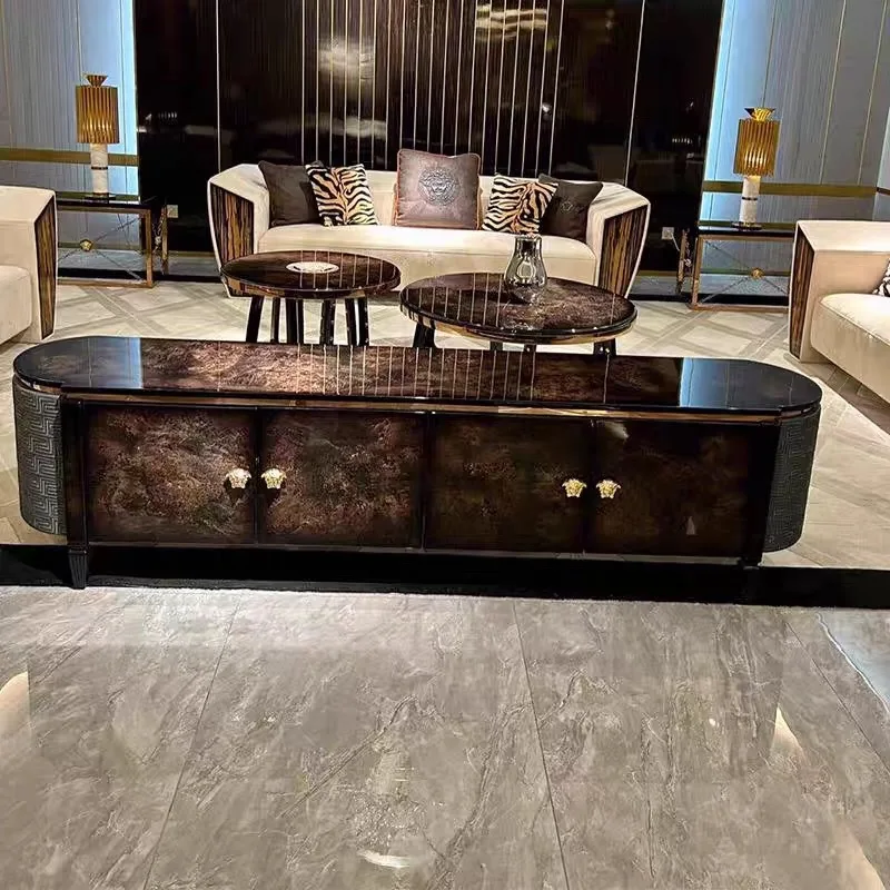 

Italian postmodern minimalist style living room TV cabinet high-end light luxury high-end living room