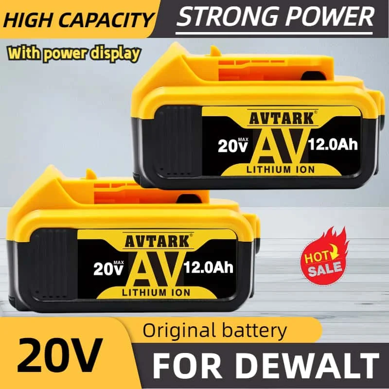 

DCB203 Lithium 20V 12000mAh Battery Replacement for Dewalt Max DCB200 DCB205 DCB206 DCB184 DCB201 18 Volt Power Tools battery