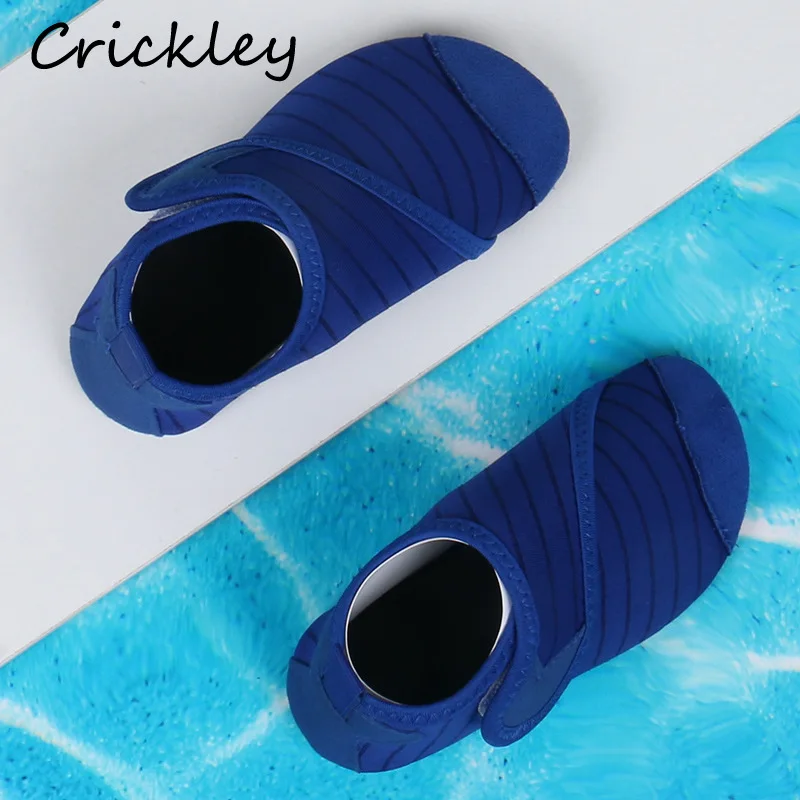 Summer Solid Kids Aqua Shoes Hook Loop Swim Beach Baby Boys Girls Slippers Soft Non Slip Toddler Children Diving Socks