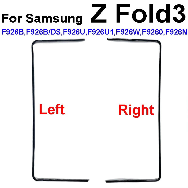 For Samsung Z Flip3 Flip4 Flip5 Flip6 Fold3 Fold4 Fold5 5G Front Screen Frame Rubber Edge Strips Middle Stand Bezel Repair Parts