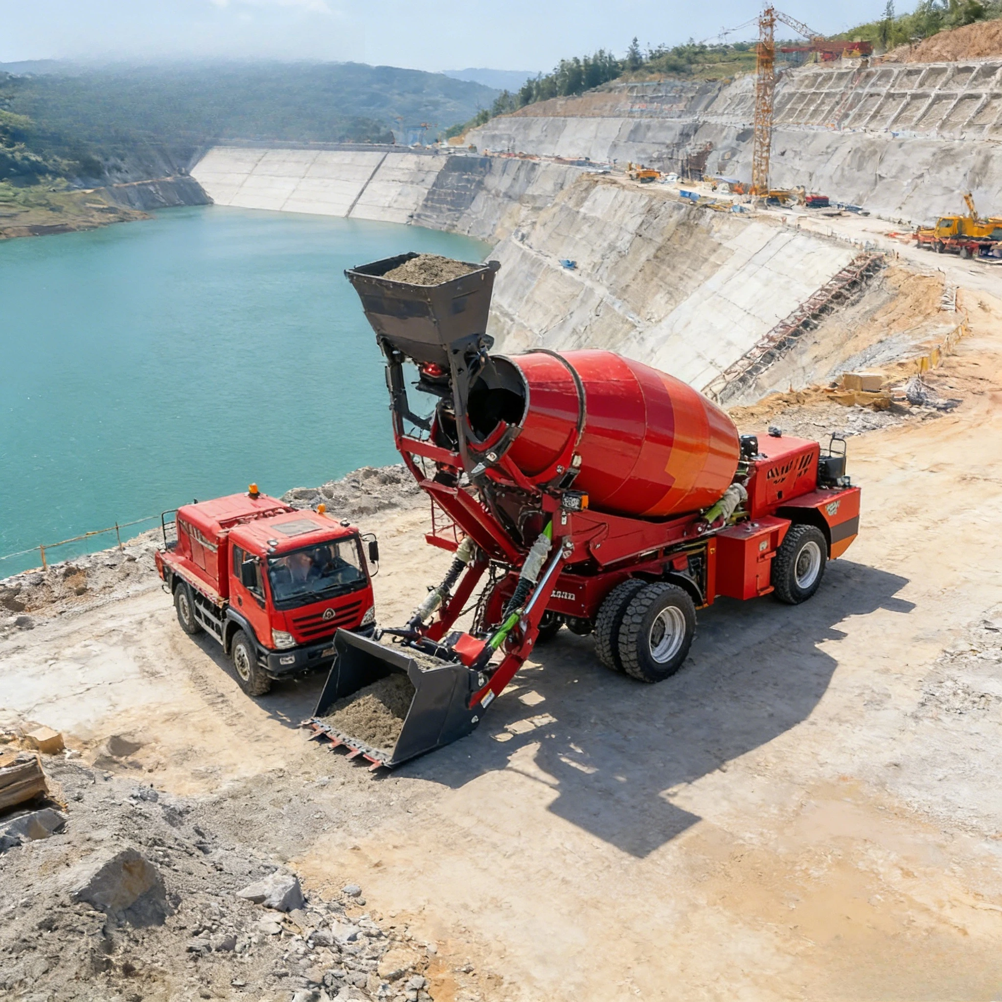Multifunction Self Loading diesel Portable Truck Concrete Mixer 0.5/ 0.8/ 2.6/ 3.5 /6 M3 with Lift for Sale