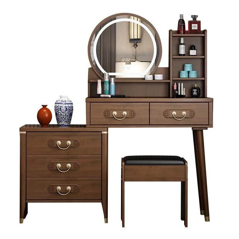 

New Chinese dressing table, bedroom dressing table, small apartment, simple and retractable