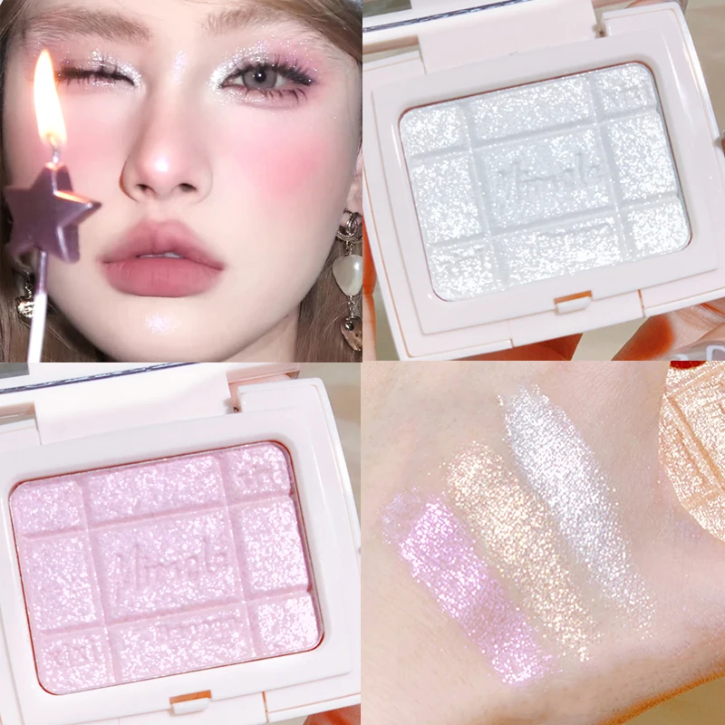 Glitter Clear Diamond Highlighter Powder Makeup Palette Face Bright Eye Shadow Body Shimmer Illuminator Highlight Cosmetics