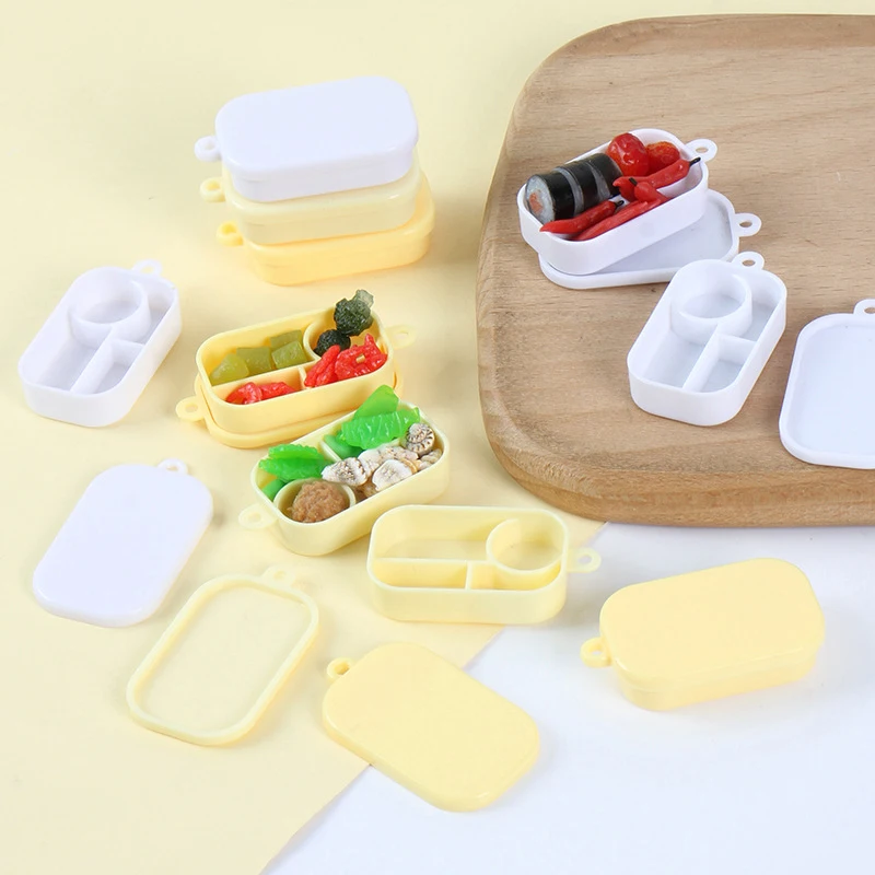 3 pezzi in miniatura per casa delle bambole, scatola per il pranzo, casa delle bambole, cucina, cibo, accessori per decorazioni, giocattoli per scene di casa delle bambole