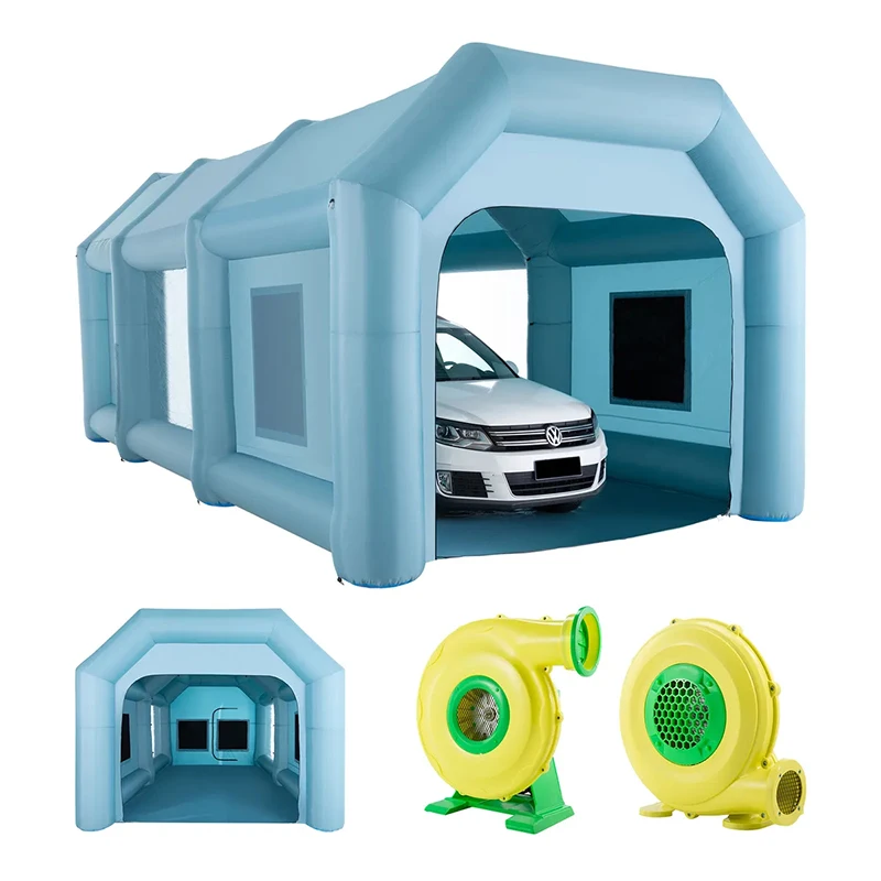 Custom Outdoor Big Portable Commercial Inflatable Tent Paint Booth Spray Large Inflatable Car Cover Garage Car Wash Tent