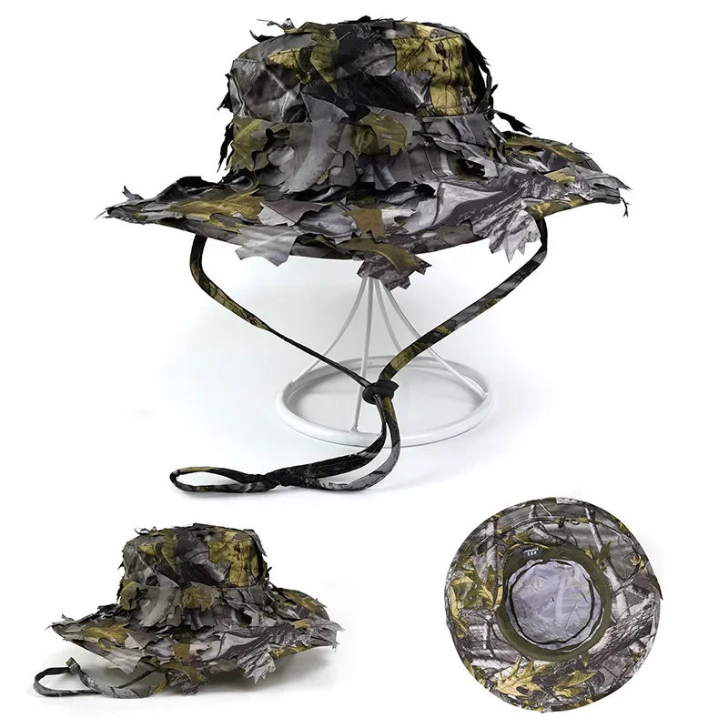 Tactical Baseball Cap Men Camouflage Hat Outdoor Breathable Hunting Fishing Camping Bones Women Adjustable Snapback 3D Leaf Hats