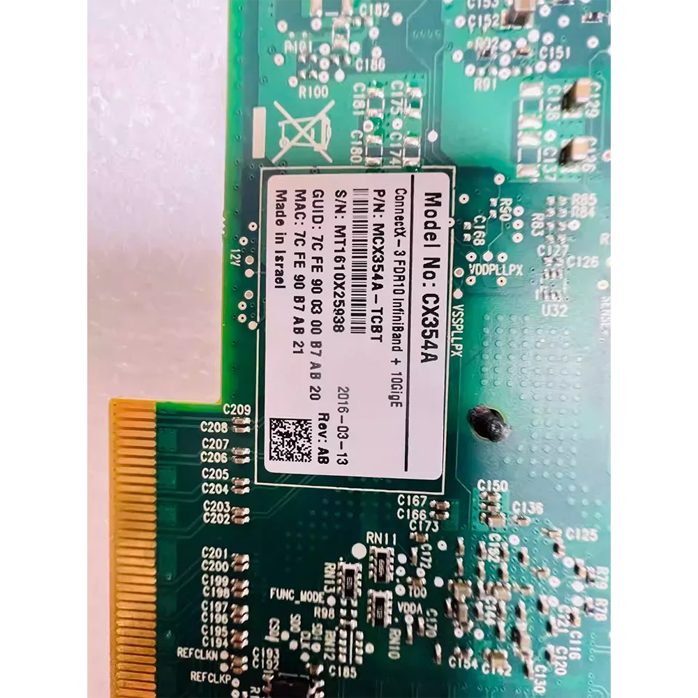 For Mellanox  ConnectX-3 10 Gigabit Network Card With Dual Electrical Ports MCX354A-TCBT CX354A