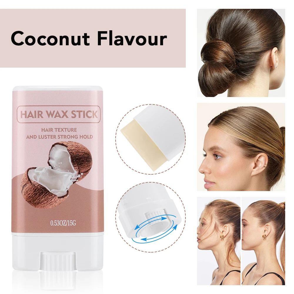 

Coconut Flavored Hair Wax Stick Non-Greasy Portable Hair Styling Pomade Scented Hair Pomade Stick for Versatile Hair Grooming